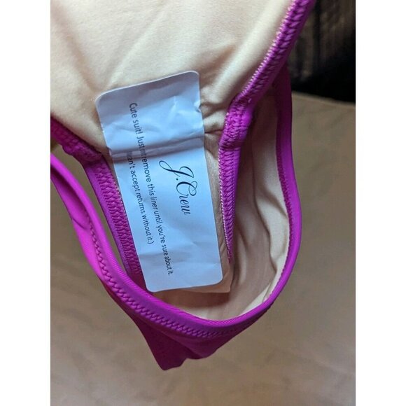 J.Crew High-leg Bikini Bottom Radiant Fuschia Size Medium Bold NWT BP209 (873) - Picture 4 of 6